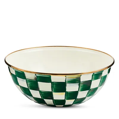 Mackenzie-childs Emerald Check Medium Everyday Bowl