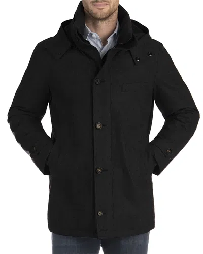 Norwegian Wool City Active Down Parka In Black