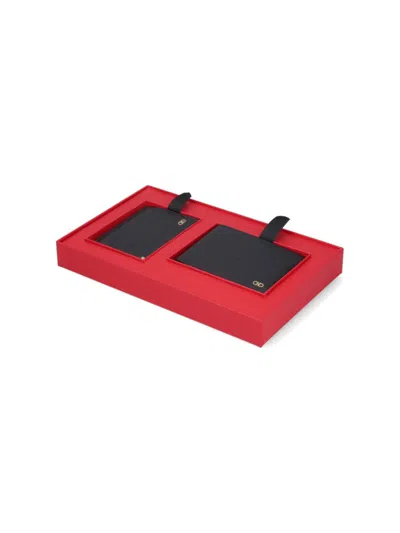 Ferragamo Gancio Wallets, Card Holders Black