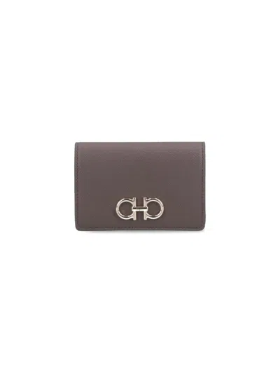 Ferragamo Gancini Logo-plaque Leather Wallet