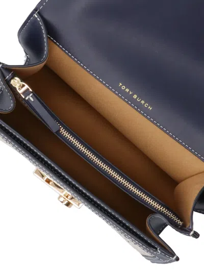 Tory Burch T Monogram' Shoulder Bag – Beige/blue