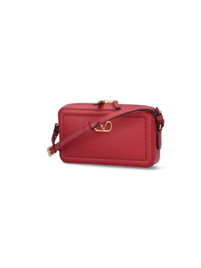 Valentino Garavani Alltime Leather Shoulder Bag With Vlogo Signature Detail