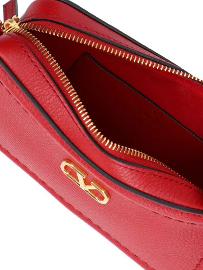 Valentino Garavani Alltime Leather Shoulder Bag With Vlogo Signature Detail