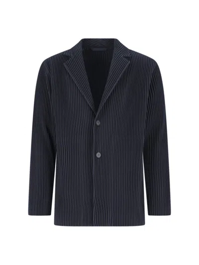 Issey Miyake Textured Pleated Lapel Jacket