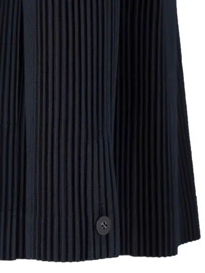Issey Miyake Textured Pleated Lapel Jacket