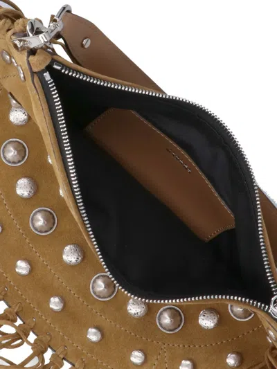 Isabel Marant Fringed Taupe Suede Leather Kanao Bag