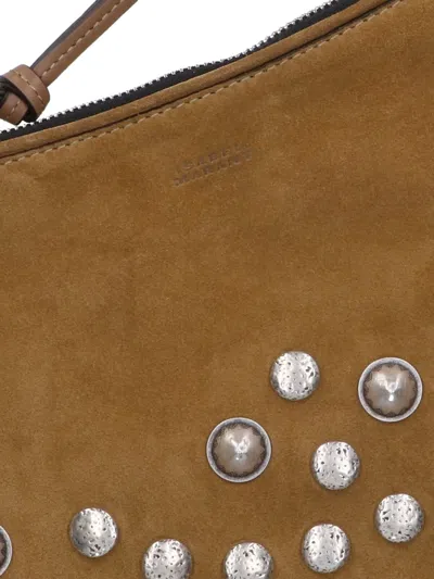 Isabel Marant Fringed Taupe Suede Leather Kanao Bag