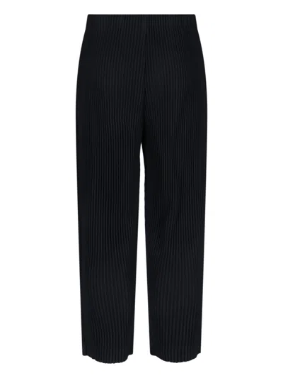 Issey Miyake High-waisted Pleated Trousers With Straight Leg Silhouette