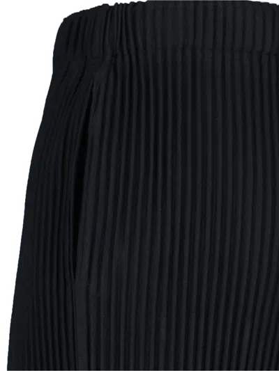 Issey Miyake High-waisted Pleated Trousers With Straight Leg Silhouette