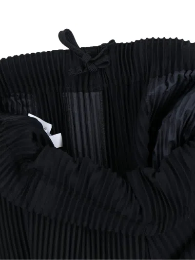 Issey Miyake High-waisted Pleated Trousers With Straight Leg Silhouette
