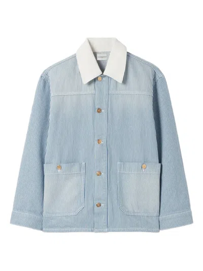 Claudie Pierlot Striped Denim Jacket