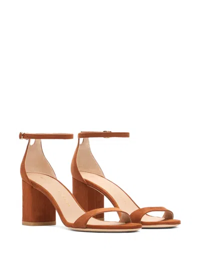 Stuart Weitzman Nudistcurve 75 Block Shine Sandal