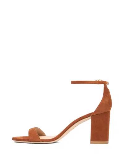 Stuart Weitzman Nudistcurve 75 Block Shine Sandal