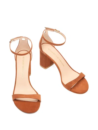Stuart Weitzman Nudistcurve 75 Block Shine Sandal