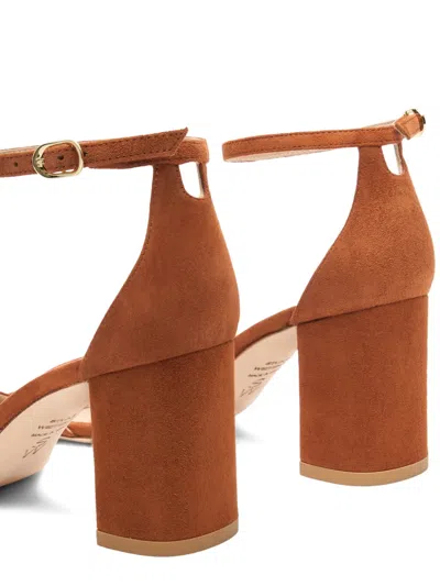 Stuart Weitzman Nudistcurve 75 Block Shine Sandal