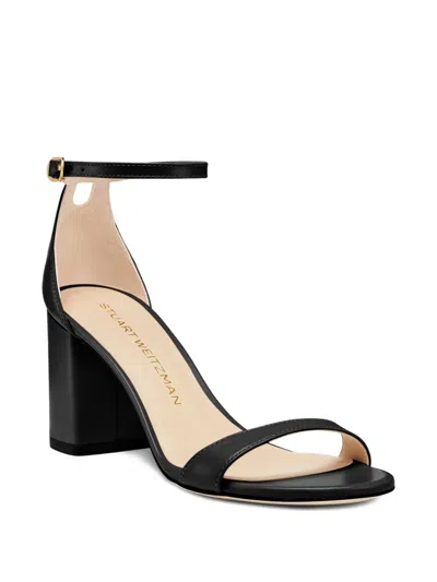Stuart Weitzman 75mm Suede Sandals In Black