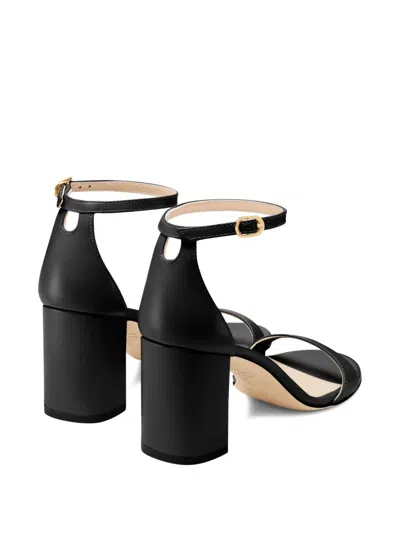 Stuart Weitzman 75mm Suede Sandals In Black