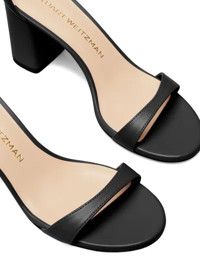 Stuart Weitzman 75mm Suede Sandals In Black