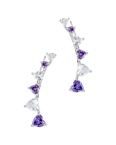 Savvy Cie Sterling Silver Cz Climbers