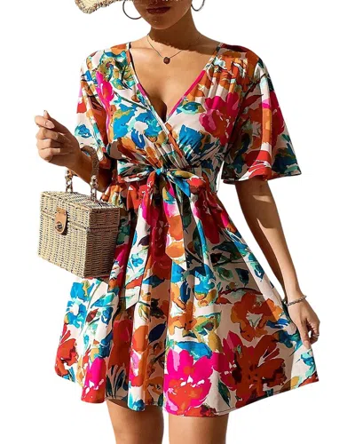 Vera Dolini Mini Dress In Multi