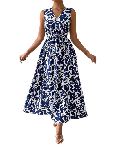 Vera Dolini Midi Dress In Blue
