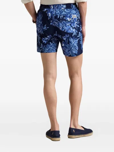 Polo Ralph Lauren Traveler Straight-leg Mid-length Floral-print Seersucker Swim Shorts
