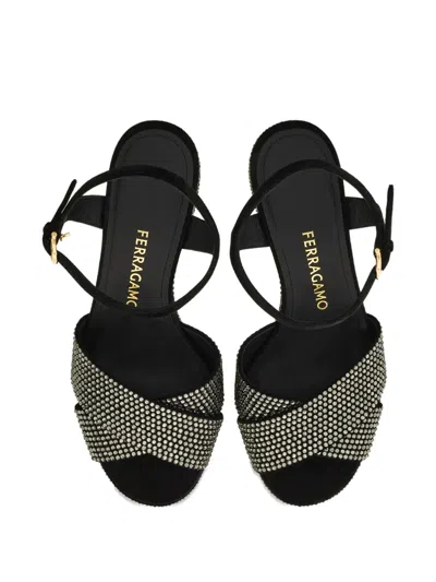 Ferragamo Crystal-embellished Platform Sandal