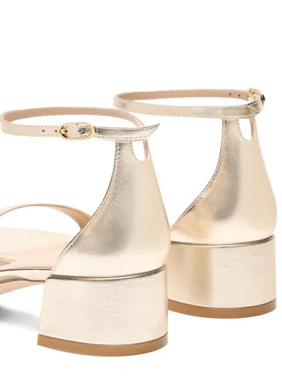 Stuart Weitzman Nudistcurve 35 Block Sandals Beige