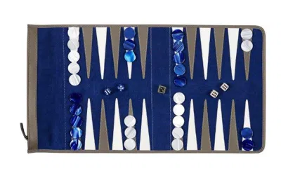 Assouline Hector Saxe Blue Backgammon Set