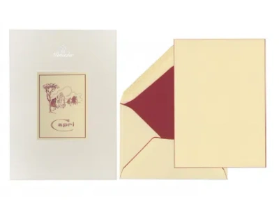 Assouline Capri Box A5 Writing Paper - Bordeaux