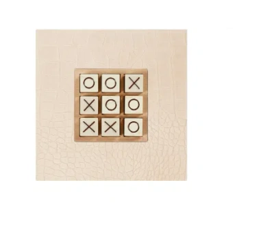 Assouline Tic Tac Toe Alligator Leather - Off White