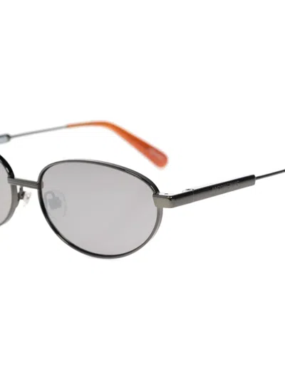 Jacquemus Logo-print Sunglasses In Gray