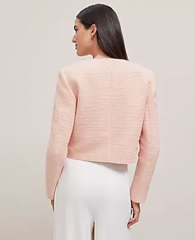 Ann Taylor Petite Tweed Patch Pocket Cropped Jacket