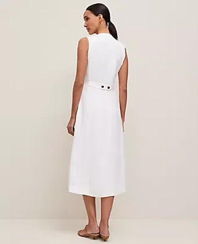 Ann Taylor Petite Linen Blend V-neck Shirtdress