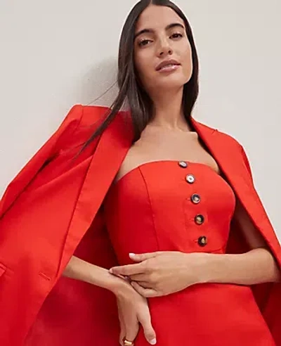Ann Taylor The Buttoned Strapless Dress