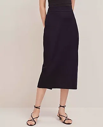 Ann Taylor Petite Linen-blend Midi Skirt