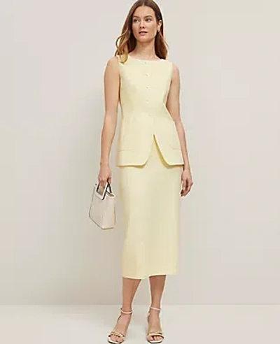 Ann Taylor Petite Linen-blend Midi Skirt