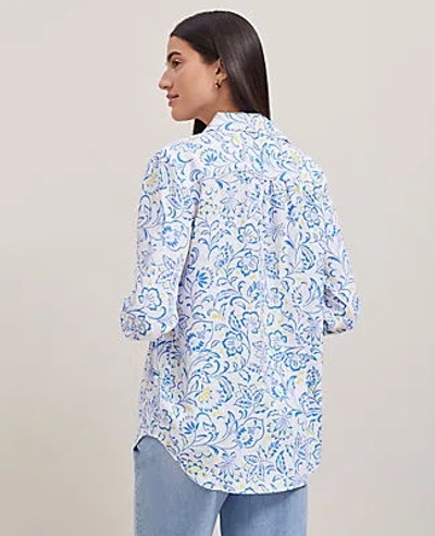 Ann Taylor Petite Floral Camp Shirt