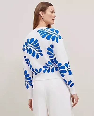 Ann Taylor Floral Jacquard Sweater