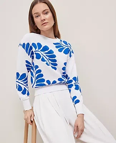 Ann Taylor Floral Jacquard Sweater