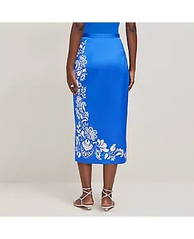 Ann Taylor Petite Satin Midi Wrap Skirt