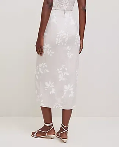 Ann Taylor Petite Floral Knotted Pencil Skirt