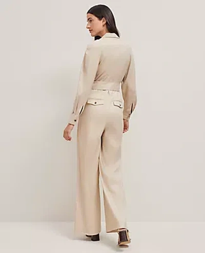 Ann Taylor Petite Lapel Wide-leg Jumpsuit