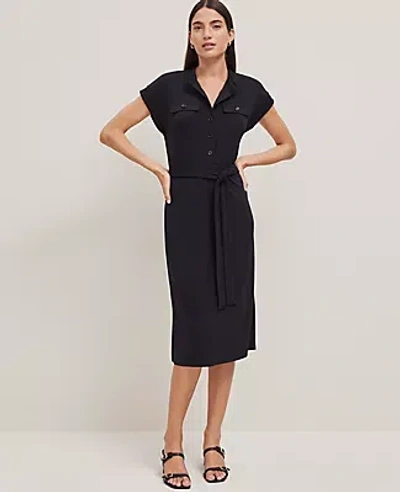 Ann Taylor Petite Belted Knit Shirtdress