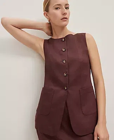 Ann Taylor The Long Crew Neck Vest