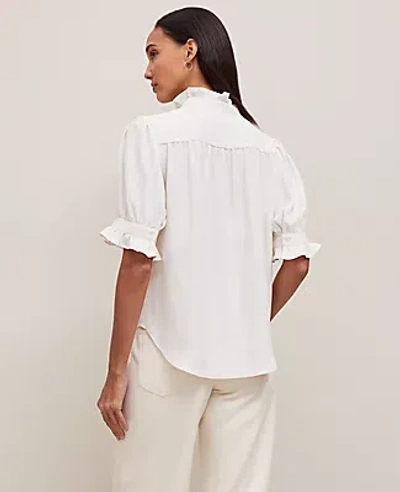 Ann Taylor Ruffle Collar Shirt