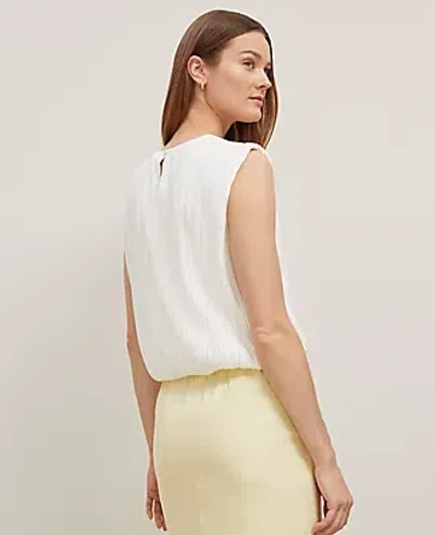 Ann Taylor Petite Pleated Bubble Hem Top