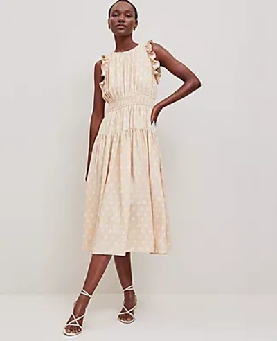 Ann Taylor Petaled Ruffle Midi Dress