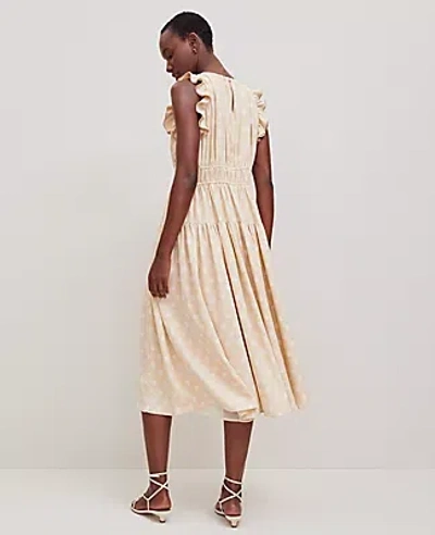 Ann Taylor Petaled Ruffle Midi Dress