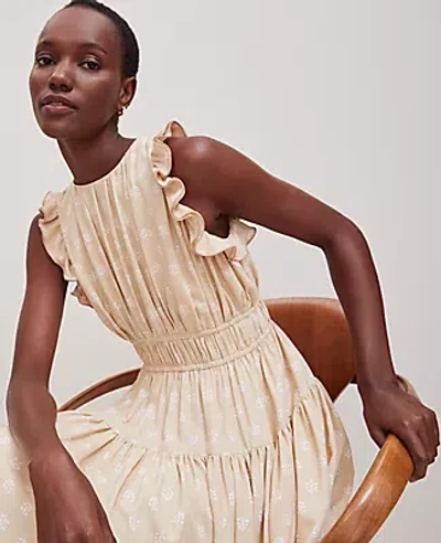 Ann Taylor Petaled Ruffle Midi Dress
